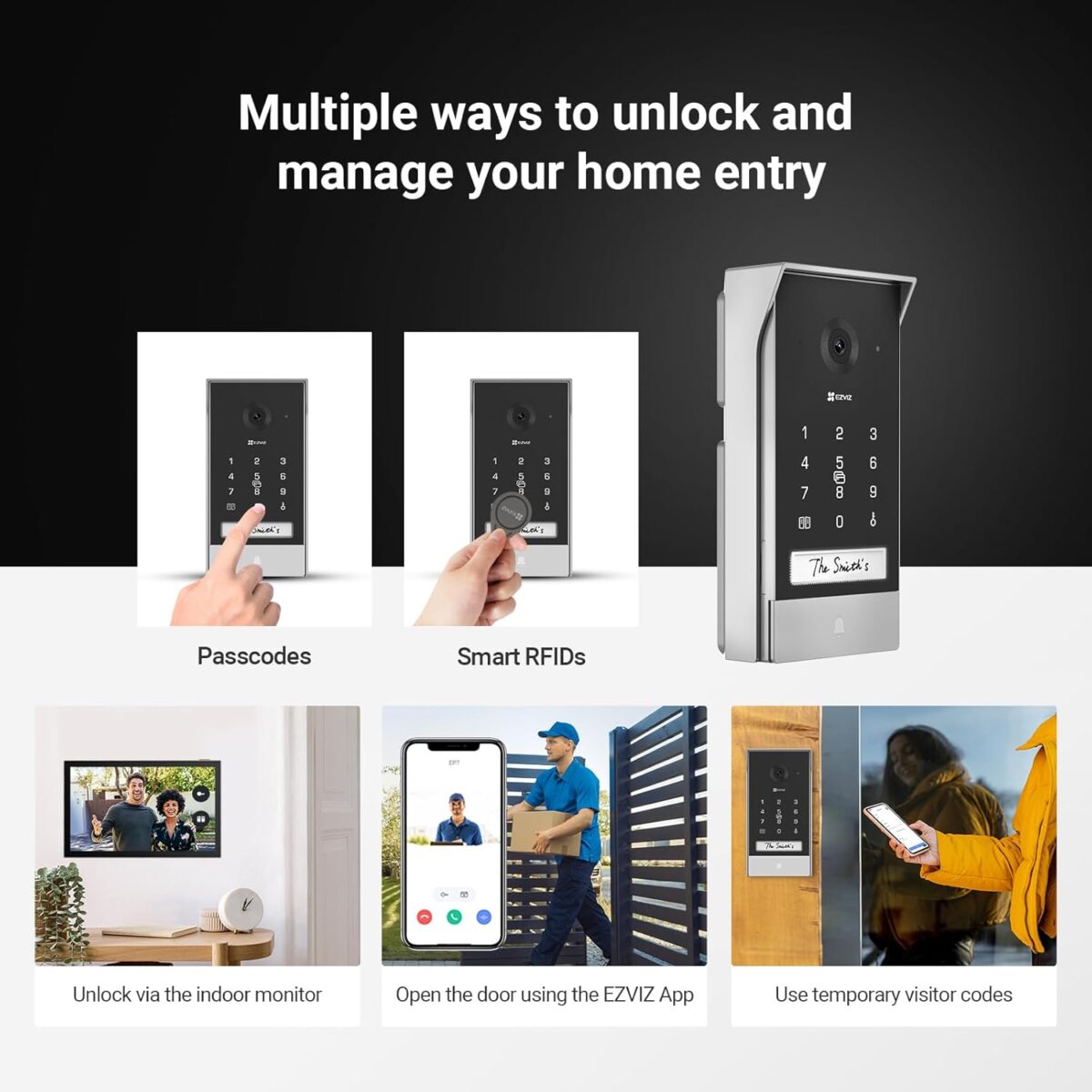 EZVIZ Battery Video Door Intercom with Solar Panel DUBAITR