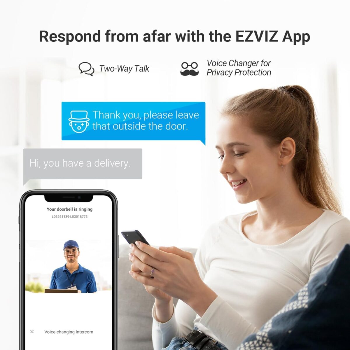 EZVIZ Battery Video Door Intercom with Solar Panel DUBAITR