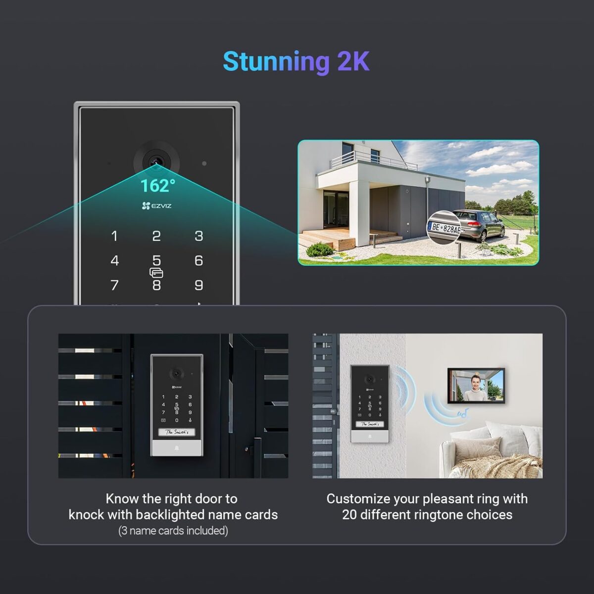 EZVIZ Battery Video Door Intercom with Solar Panel DUBAITR