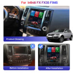 Infiniti FX35 2003-06 Android Stereo Tesla Style 10.4 inch DUBAITR