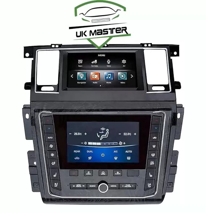 Car Stereo Screen for Nissan Patrol 2013-20 Android 2 part Basic Option support DUBAITR