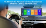 S23 10.26 inch 2.5K Car Portable Wireless Apple CarPlay Android Auto Touch Screen Radio DUBAITR