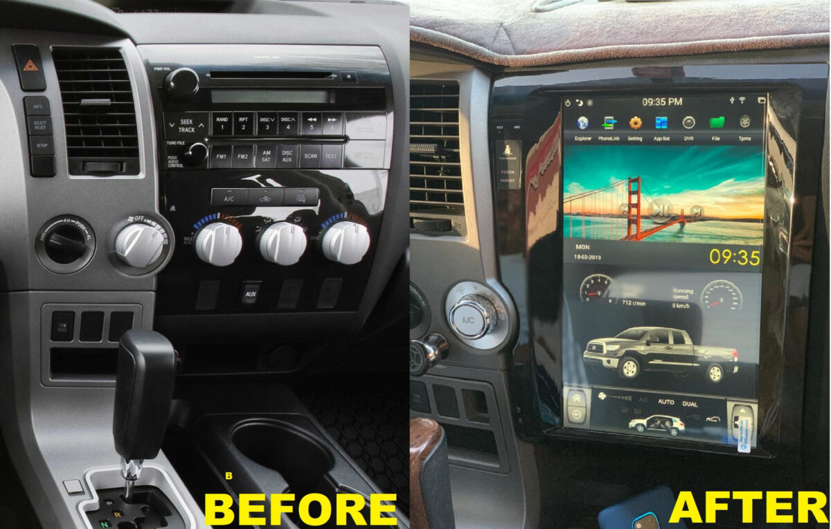 Toyota Tundra 2008-13 Android Monitor Tesla Style DUBAITR