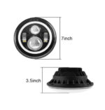 RGB 7 Inch Bluetooth LED Headlight, RGB Halo’s W/Amber Turn Signal Function DUBAITR