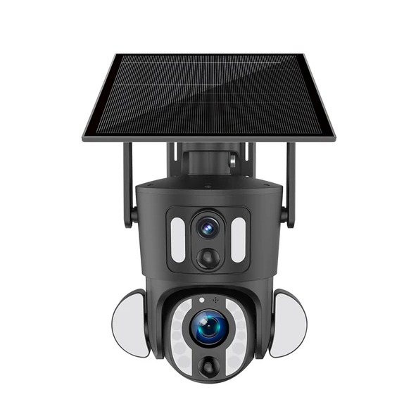 Solar PTZ Wireless Dual Lens 10X Zoom Camera WiFi DUBAITR