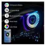 Halo Angel Eyes DRL Dual Beam Headlight For Jeep Wrangler, JP 7 Inch 50W RGB DUBAITR