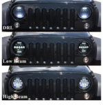 75W LED Headlight Jeep Wrangler 7 Inch LED Headlights, JK 07-16 DUBAITR