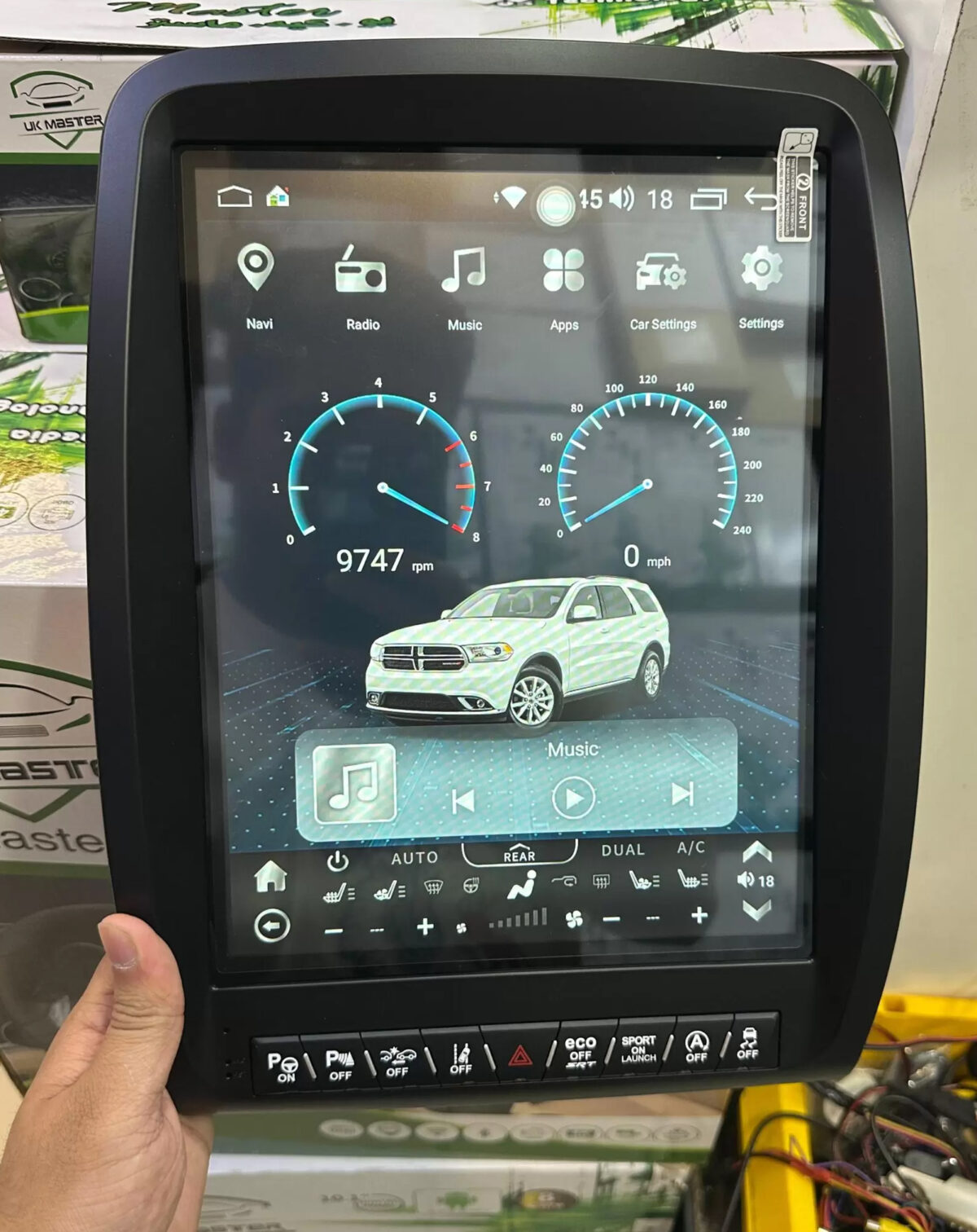 Ukmaster 8+128 Dodge Durango 2014-2020 Android Apple carplay 12.1 inch tesla style DUBAITR