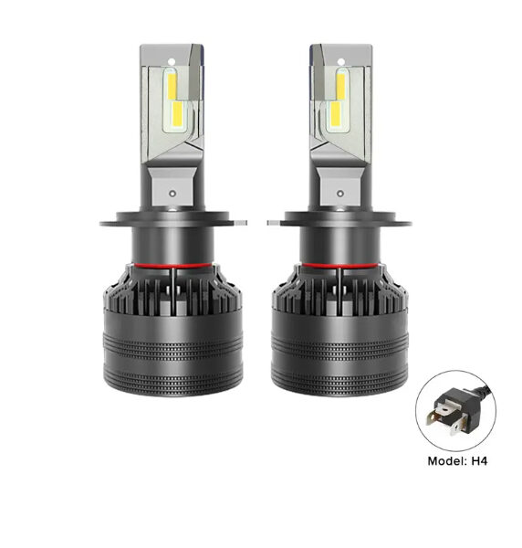 55W/Bulb Canbus Pro Vision H4 Car LED Headlight, 360-Degree Lighting Angle, 5500Lm/Bulb Luminous Flux With IP67 Waterproof Resistance dubaitr