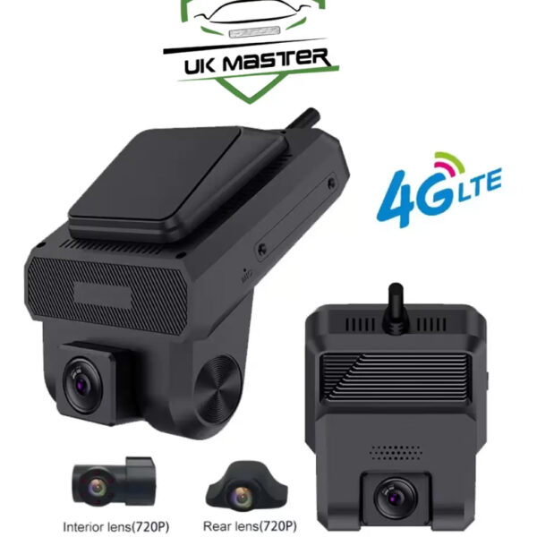 Ukmaster 4G Dash Camera H20 3 Lens (Front, Rear, Inside) Live view DUBAITR