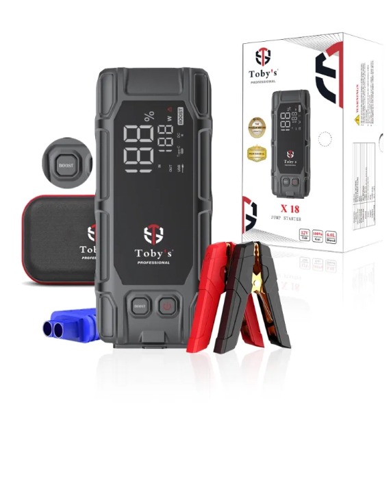 X18 Jump Starter With Compressor For Cars 16000mAh And 59.2WH Best Power Bank For Electronic Devices DUBAITR
