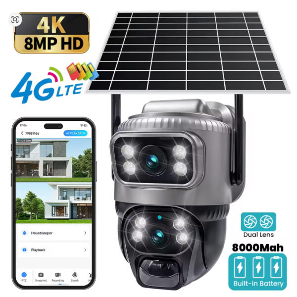 V380 Dual Lens 4G Solar Camera DUBAITR